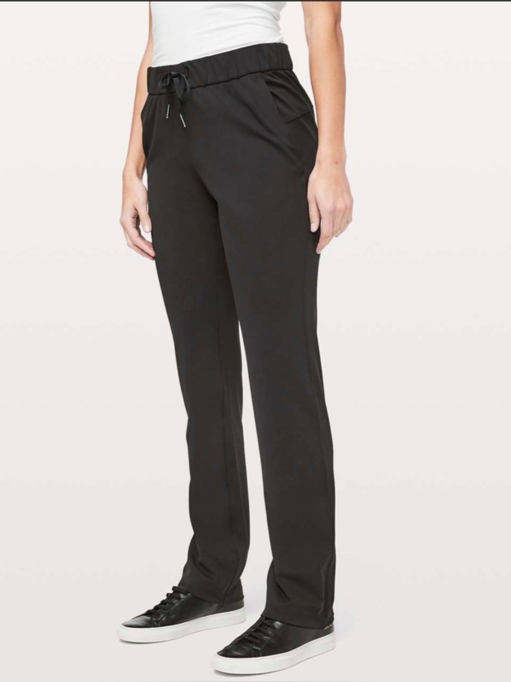 Lululemon On The Fly Pant Black Luxtreme Drawstring Travel Pants Size 6